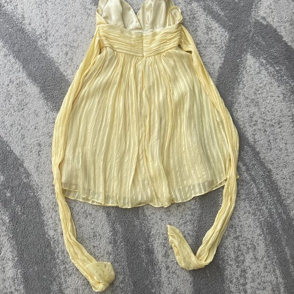 Light Yellow BCBG Max Azria Halter Dress - Picture 4 of 8